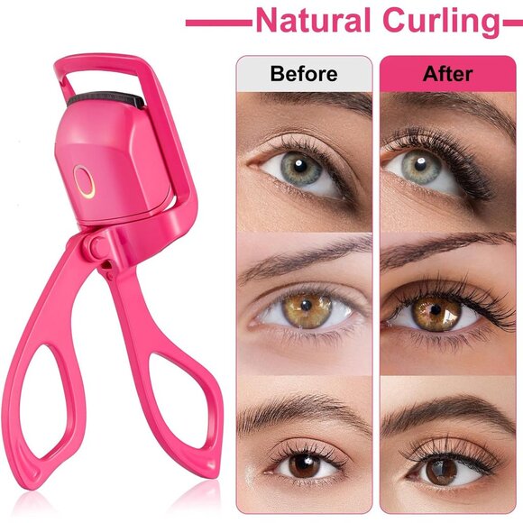 Bliss Heated Eyelash Curler in Hot Pink Rechargeable NIB - Picture 6 of 11